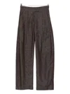 Brunello Cucinelli Pleated Metallic Trousers