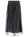 BRUNELLO CUCINELLI BRUNELLO CUCINELLI "PLEATED MIDI" SKIRT