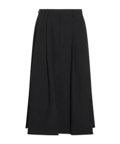 Brunello Cucinelli Pleated Midi Skirt In Black