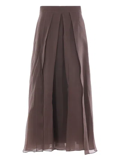 BRUNELLO CUCINELLI PLEATED MIDI SKIRT