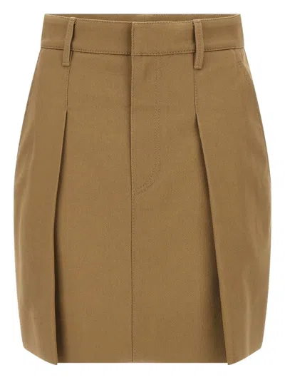 BRUNELLO CUCINELLI PLEATED MIDI SKIRT