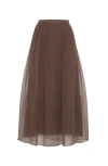 Brunello Cucinelli Tulle Skirt A-line Silhouette In Brown