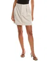 Brunello Cucinelli Pleated Mini Skirt In Gray