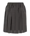 Brunello Cucinelli Pleated Tennis Skirt In Black