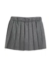 Brunello Cucinelli Pleated Mini Skirt In Grey