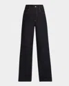 Brunello Cucinelli Black Jeans With Monil Detail On The Rear In Denim Woman In C001 Denim