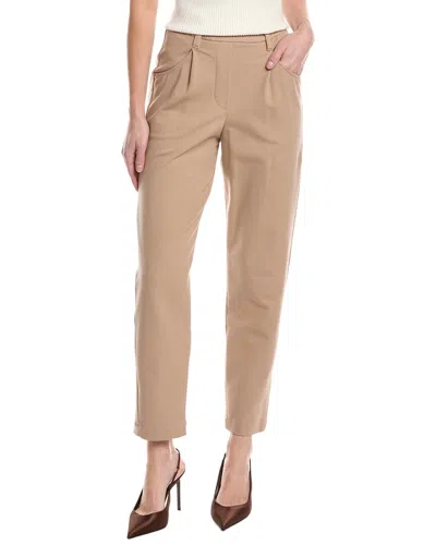 Brunello Cucinelli Pleated Pant In Brown