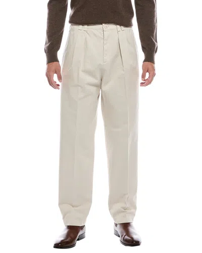 Brunello Cucinelli Pleated Pant In Neutral