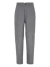 Brunello Cucinelli Pleated Patch-pocket Trousers In Gray
