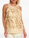 Brunello Cucinelli Pleated Petals Blouse In Neutral