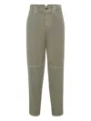 Brunello Cucinelli Pleated Pocket Trousers In Green