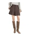 Brunello Cucinelli Pleated Shorts In Brown