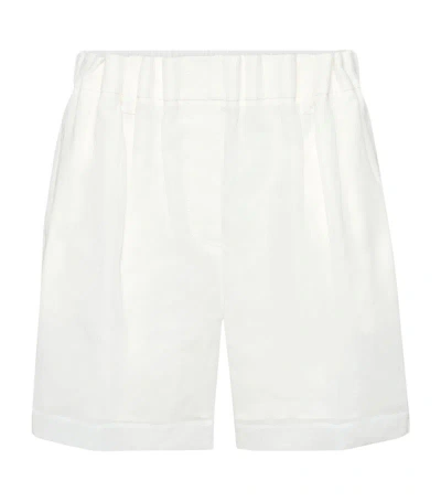 Brunello Cucinelli Pleated Shorts In White