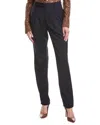 Brunello Cucinelli Pleated Silk-blend Pant In Black