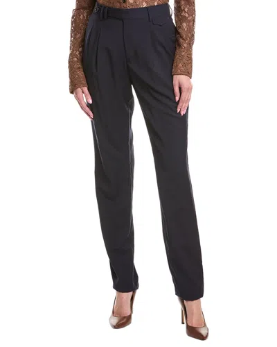 Brunello Cucinelli Pleated Silk-blend Pant In Black