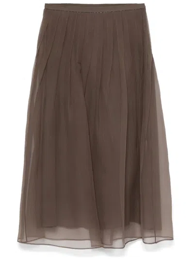 BRUNELLO CUCINELLI PLEATED SKIRT