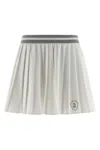 Brunello Cucinelli Skirt With Contrast Trim And Pleats In White