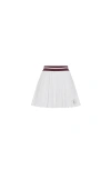 Brunello Cucinelli Pleated Skirt With Logo In White