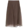 Brunello Cucinelli Tulle Skirt A-line Silhouette In Brown