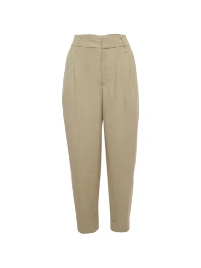 Pre-owned Brunello Cucinelli Pleated Straight-fit Trousers In Neutral
