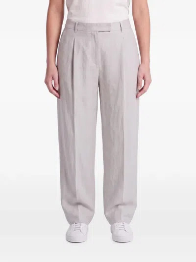 Brunello Cucinelli Pleated Straight-leg Trousers In Gray