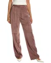 Brunello Cucinelli Pleated Suede Pant In Pink