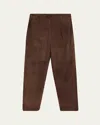 Brunello Cucinelli Trousers Front Pleats Belt Loops In Brown