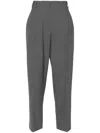 Brunello Cucinelli Tailored Dark Gray Trousers With High Waist Design In Grey