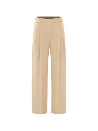 Brunello Cucinelli Pleated Tailored Trousers In Neutral