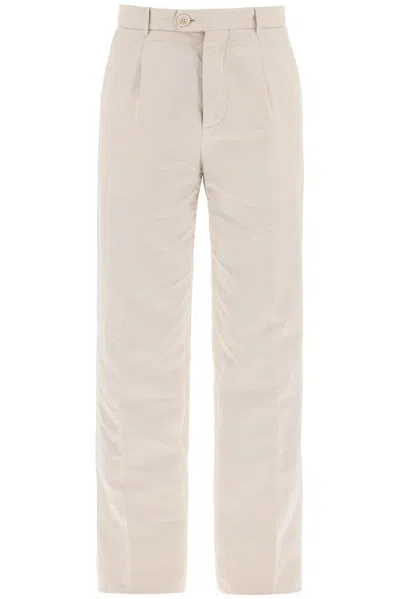 Brunello Cucinelli Pleated Tailored Trousers In White
