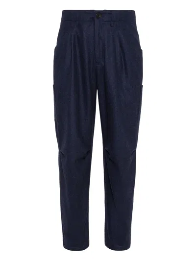 BRUNELLO CUCINELLI PLEATED TAPERED TROUSERS