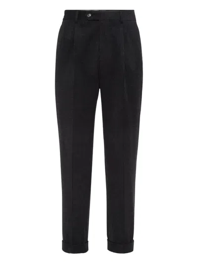BRUNELLO CUCINELLI PLEATED TAPERED TROUSERS
