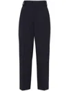Brunello Cucinelli Pleated Tapered Trousers In Blue