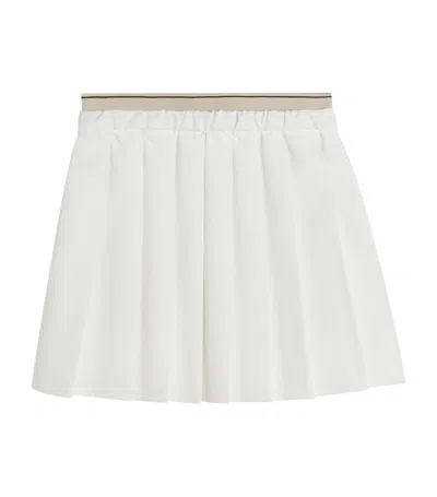Brunello Cucinelli Kids' Pleated Tennis Skirt (4-12 Years) In White