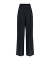 Brunello Cucinelli Women's Wide Tropical Luxury Trousers In Black