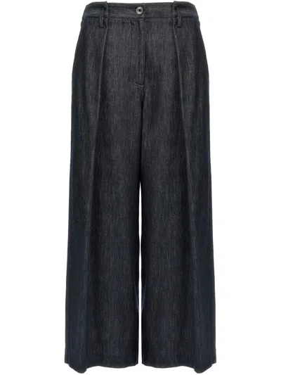 Brunello Cucinelli Pleated Trousers In Blue