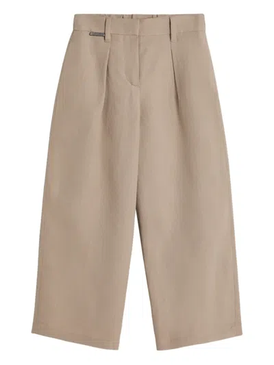 Brunello Cucinelli Pleated Trousers In Brown