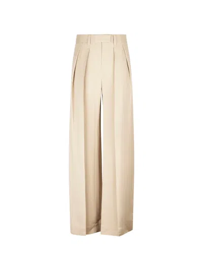 Brunello Cucinelli Pleated Trousers In Brown