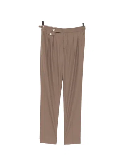Brunello Cucinelli Pleated Trousers In Brown