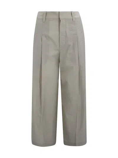 Brunello Cucinelli Pleated Trousers In Gray