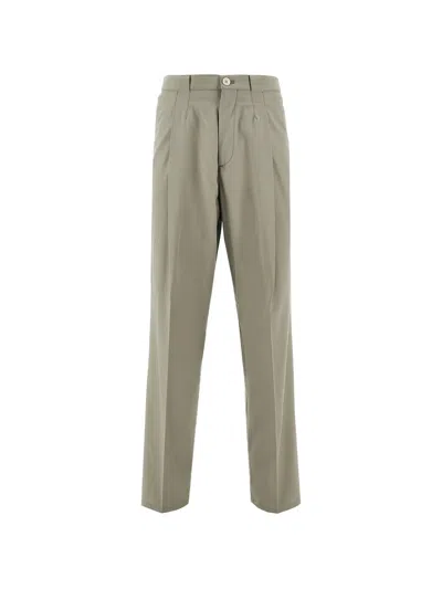 Brunello Cucinelli Pleated Trousers In Gray