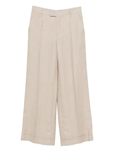 Brunello Cucinelli Pleated Trousers In Neutral
