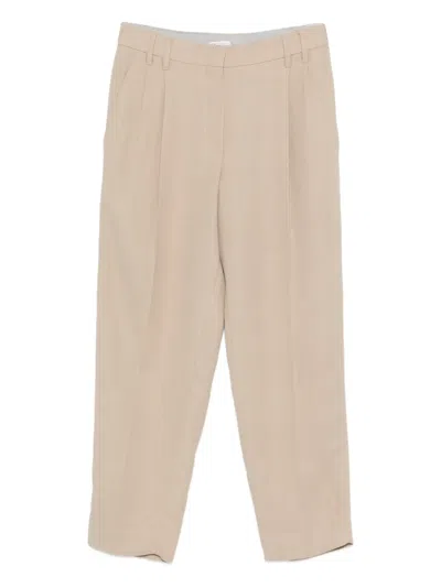 Brunello Cucinelli Pleated Trousers In Neutral