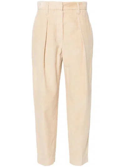 Brunello Cucinelli Pleated Detail Casual Pants In Nude