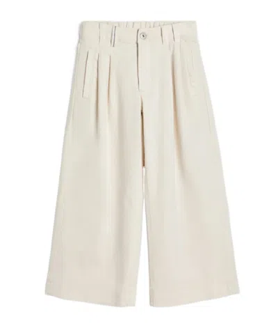 Brunello Cucinelli Kids' Pleated Trousers In Neutral