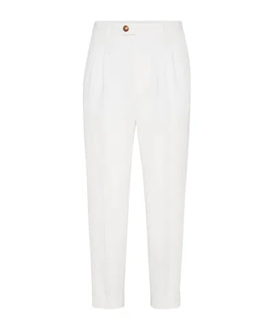 BRUNELLO CUCINELLI BRUNELLO CUCINELLI PLEATED TAPERED LEG TROUSERS