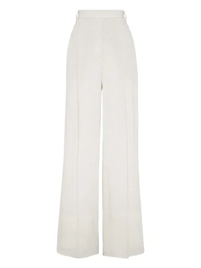 Brunello Cucinelli Pleated Trousers In White