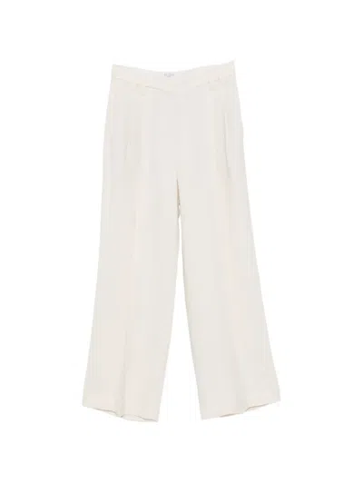 Brunello Cucinelli Casual Pants With Belt Loops In White