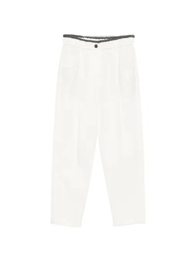 Brunello Cucinelli Pleated Trousers In White