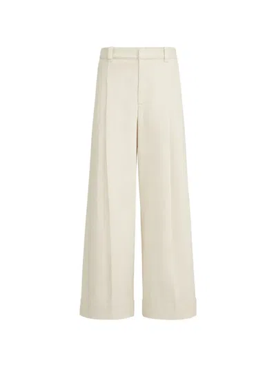 Brunello Cucinelli Relaxed-fit Dyed Denim Trousers With Monile Detail In Neutral